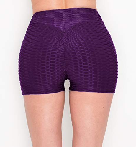 Image of ALWAYS Women's Honeycomb Compression Shorts - High Waist Slimming Butt Lift Textured Workout Shorts