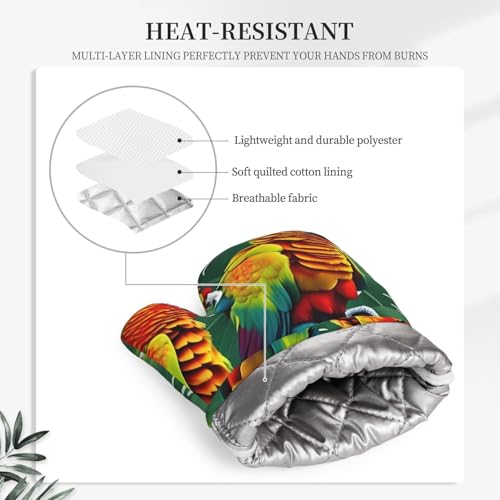 Maniques en silicone anti-brûlure lot de 4 gants de cuisine anti-glisse