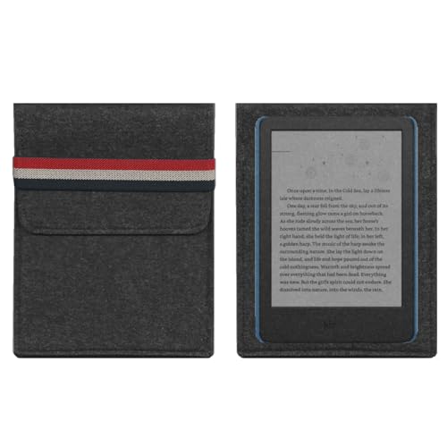 Kobo Clara Color Sleeve Pouch Case|Capa de feltro também compatível com Kindle Kids de 6 polegadas (2024) e-Reader/Kobo Clara BW (2024)/Kobo Clara 2E/Clara HD 15.2 cm | Bolsa de transporte adequada