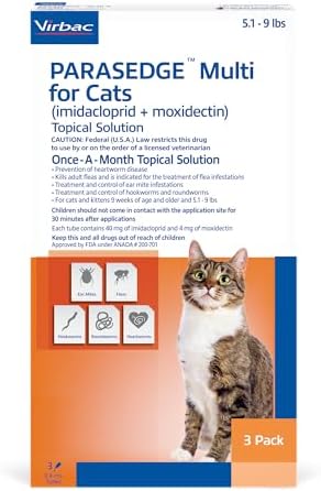 PARASEDGE™ Multi 9 for Cats and Ferrets (imidacloprid + moxidecti...