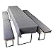 Produktbild Nordje Outdoor Bierzeltgarnitur 3er Set | 2X Bankauflagen 220x25x4 cm und 1x blickdichte Tischdecke 250x120 cm | In DREI Farben | Für handelsübliche Festzeltgarnitur | Wasserabweisend (Grau)