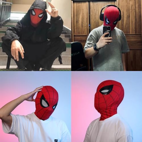 Spider Hero Mechanical Eyes Homecoming Mask - Super Hero Full Mask Moving Lenses Cosplay Wearable Prop - 5
