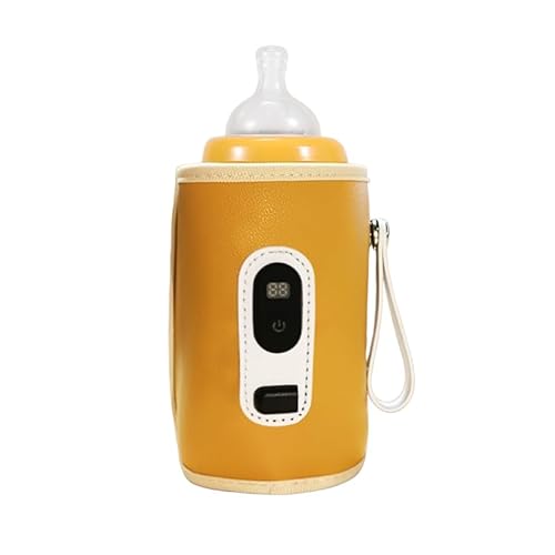 手軽に持ち運べる 定温 ディスプ付きミルクウォーマー 車内用 哺乳瓶ヒーター 保育士おすすめ 操作簡単 5段階温度調節 赤ちゃんのために温かく保たれる哺乳瓶保温器 温度管理35°C~50°C全周均熱軽量コンパクト設計USB給電育児にな温乳器