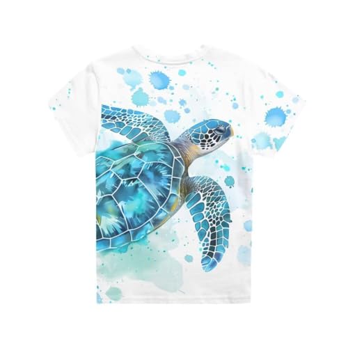 Image of Xhuibop Kids Tshirts Girls Boys 3-16 Years Summer Clothes for Teens Loose Fitting Tops