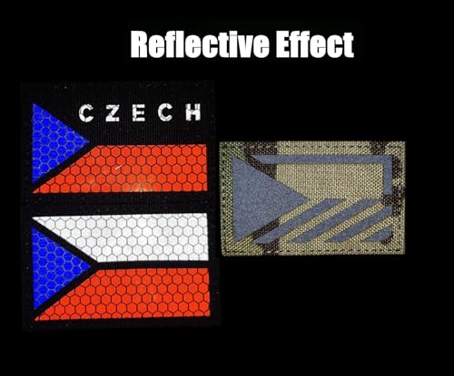Patch drapeau tchèque camouflage réflexion infrarouge IR nuit identification patch moral - 3