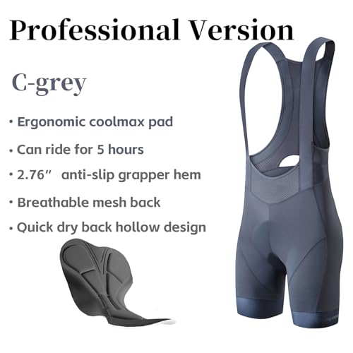 Image of Cycling Bib Shorts for Men - Road Bike Bicycle Breathable Padded Riding Tights