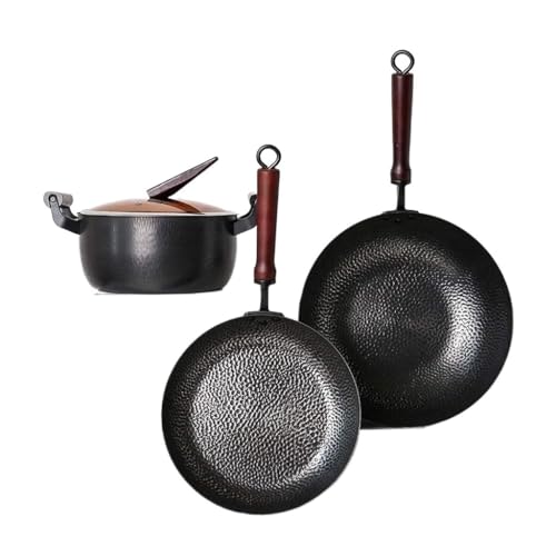 XHZMDWOU Juego de cacerolas, sartenes, sartén antiadherente, especial para cocina de inducción, utensilios de cocina, juego de ollas y sartenes para cocinar