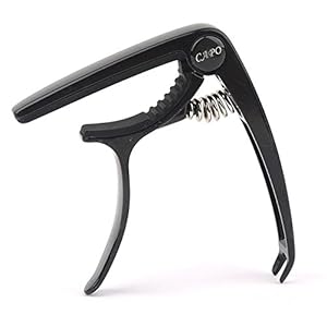 MINGZE Gitaar Capo, Voor Akoestische Gitaren Elektrische Gitaar Bas Ukelele Capo Zwart Super Eenvoudig Om Een…