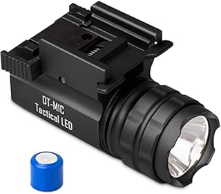 DefendTek Tactical Gun Flashlights - Compact, Rail-Mounted LED Light for Shotgun, Pistol, Rifle and Handgun - Weapon and Gun Accessories - DT-M1C