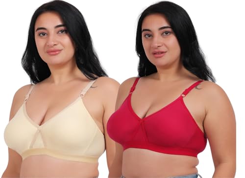 Image of Fabme Women's Seamless Plus Size Cross-Belt -White, Black Pack of 2, 3