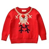 【TEJIDO CÓMODO Y SUAVE】Este jersey navidad niño niña - Confeccionado en un tejido de punto suave y agradable para la piel que proporciona comodidad durante todo el día. Este jersey navideño niños - infantil es transpirable y ofrece una gran elasticidad, perfecto para niños activos durante las vacaciones.