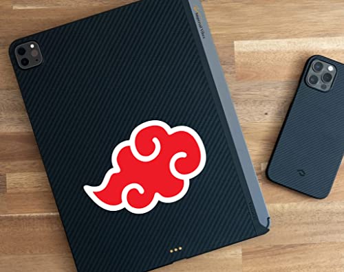 Imperial Vibes |Akatsuki Cloud From Anime & Manga Vinyl Decal Bumper Sticker For Laptop, Car, Truck, Windows | 5 X 3.3 Inches - Imp 032 #TOP5