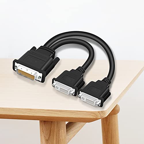 suckoo Graphics Card DMS 59pin to 2 Port DVI Cable Computer Host External dvi Monitor tv Projector Adapter Converter Splitter 25cm