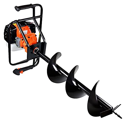 Vulcan Perfurador de Solo com Broca 80x20mm 2.5 Hp Vps520 A Gás Aço inoxidável Laranja com Broca