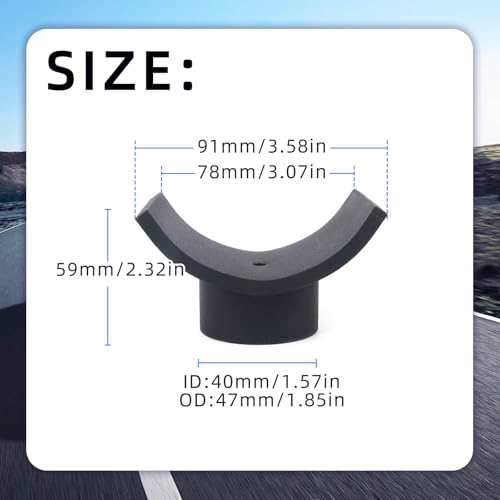 Image of Bottle Jack Adapter Saddle, Iron Hydraulic Lifting Axle Saddle Replacement for 3 inch Tube, High Strength Black Jack Pad Adapter Saddle for Garage /RV /Farm