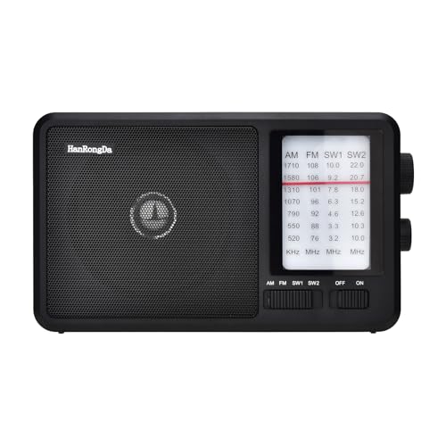 HanRongDa ポータブルラジオ FM/AM/SW/ワイドFM対応 電池式 防災 日本語説明書付属 HRD-206ポインタモデル