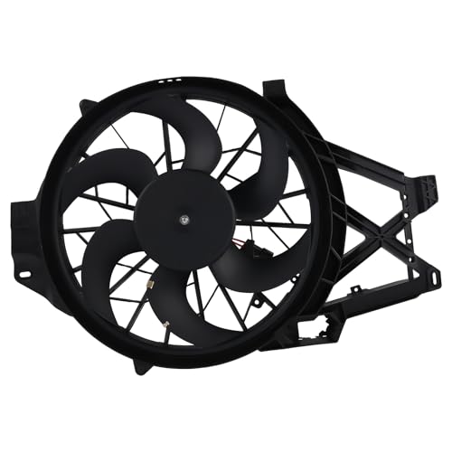 Image of maXpeedingrods Engine Radiator Cooling Fan Assembly for Ford Mustang V6 3.8L 1999-2004, for Ford Mustang V6 3.9L 2004 Replace # 1R3Z8C607CA, 3R3Z8C607A