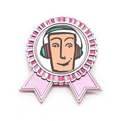Pin rose gagnant fsketch casque broche badge médaille en métal M