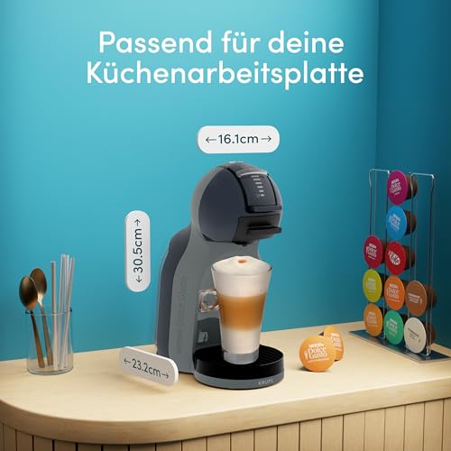 NESCAFÉ Dolce Gusto Mini Me 2 von Krups Kaffeekapselmaschine, Temperatur und Menge einstellbar, über 45 heiße und kalte Lieblingsgetränke, kompakt, stilvoll, Cosmic Grey, KP143BF0.26 6