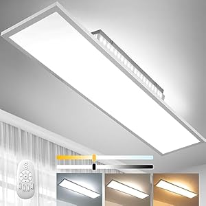 Dimbaar ledpaneel 120 x 30 cm plafondlamp met achtergrondverlichting