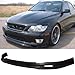 Front Bumper Lip Compatible with 2001-2005 Lexus IS300 Base Sedan, PP Unpainted Black Guard Protection Finisher Under Chin Spoiler by IKON MOTORSPORTS, 2002 2003 2004
