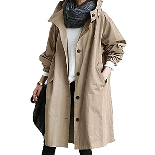 Manteau long trench-coat femme pour le quotidien urbain veste fluide