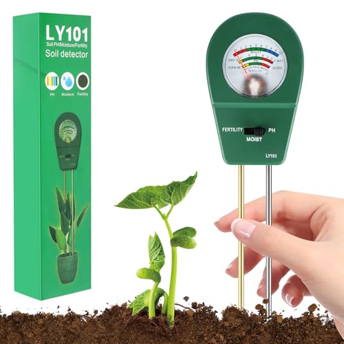 TAIHOBO Bodentester 3 in 1, pH Messgerät Erde für pH Wert Boden Messen, Feuchtigkeitsmessgerät Pflanzen für Fruchtbarkeit Feuchtigkeit pH Bodentest, für Garten Rasen, Keine Batterie Erforderlich TAIHOBO Bodentester 3 in 1, pH Messgerät Erde für pH Wert Boden Messen, Feuchtigkeitsmessgerät Pflanzen für Fruchtbarkeit Feuchtigkeit pH Bodentest, für Garten Rasen, Keine Batterie Erforderlich