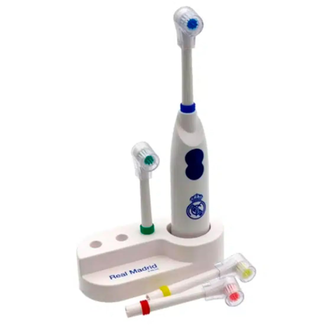 Pack de Cepillo Dental Automático, Cepillo de Dientes con 4 Cabezales Intercambiables, Regalo Cepillo de Dientes Atlético, Barcelona, Madrid, Regalo Niños y Niñas, (Real, Estándar)
