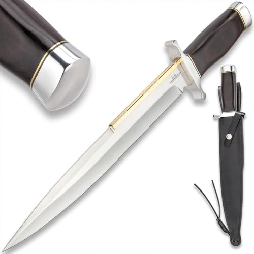 Gil Hibben Old West Toothpick Bowie Knife and Leather Sheath