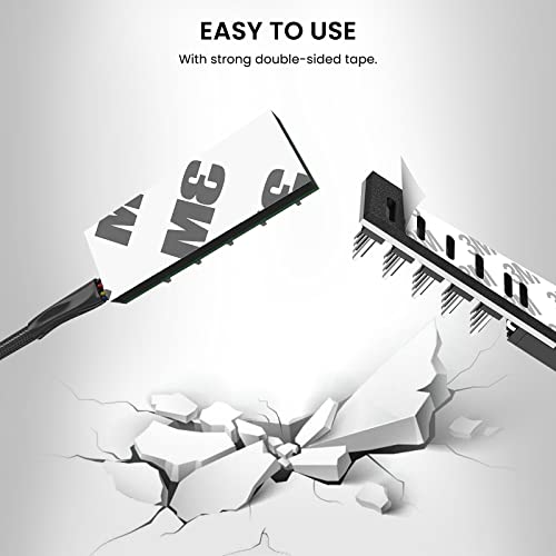 Verilux Pwm Fan Hub,Splitter Adapter Sleeved,15.7 Inch Pc Cpu Cooling 4Pin/3Pin Fan Power Extension Cable Hub,Pwm Case Fan Splitter For 12V Desktop... - Image 6