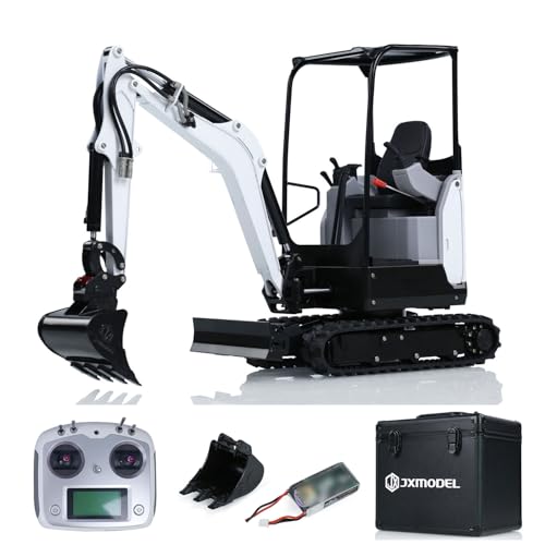 wheelfun JX Model 1/14 E20 RC Hydraulic Excavator 4-Way Reversing Valve Mini Remote Control Digger Sound System Motor Servo ESC Hobby Grade Model