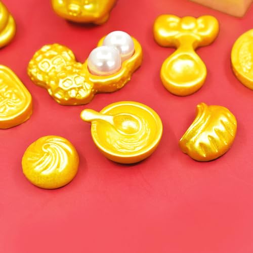 Image of Ulalaza 50 pcs Slime Charms Mixed Set Resin Flatback Making Supplies for DIY Craft Making and Ornament Scrapbooking Beads Assorted Candy Fruit Cake Ornament