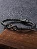Zysta To My Man, Personalized Name Infinity Leather Bracelet Custom Text Stainless steel Braided Bracelet for Man Boyfriend Father Xmas Birthday Anniversary (Not Engraving) #2