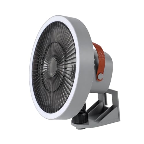 LeeQinersw Ventilador Montado en La Pared con Luz Nocturna Y Control Remoto para Espacios Interiores, Gris, Individual