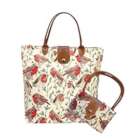 🐦 Charming Robin Design Embrace the beauty of nature with the Robin tapestry foldable bag. Featuring an intricate design of a vibrant robin perched amidst delicate branches, this bag brings a touch of wildlife beauty and winter charm to your everyday...