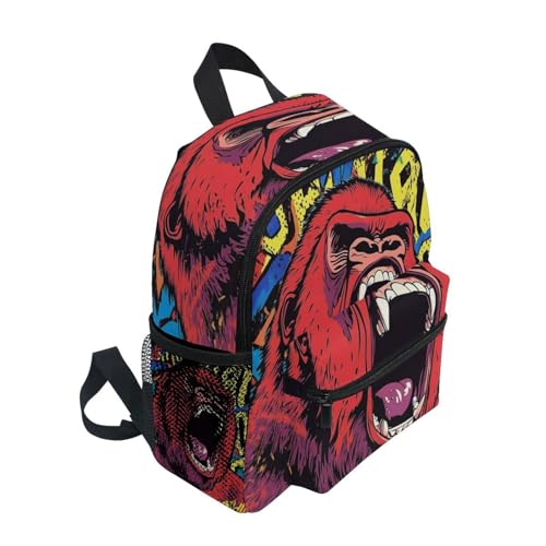 Toddler Backpack for Boys Girls Ages 3-8, Backpack for Preschool Boys and Girls Screaming Gorilla2