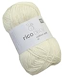 50g ca. 125 m Babywolle Rico Baby Cotton Soft dk Farbe 001 weiß Wolle zum Stricken & Häkeln