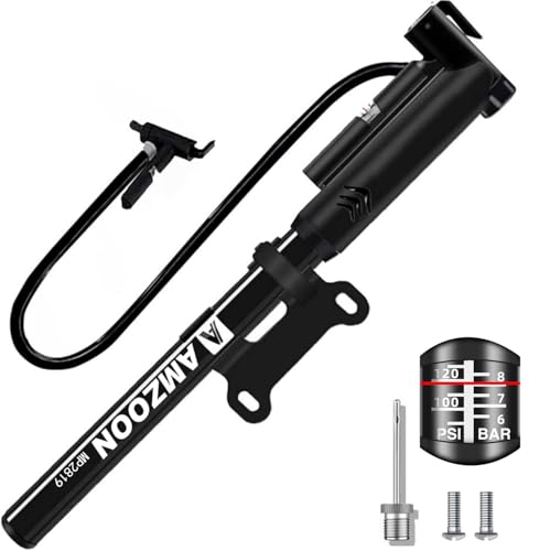 Pompa per bicicletta Pompa per bicicletta con tubo allungato per mountain bike bici da strada BMX Mini Bike Accessorio Palloncino Fit Tappo Gonfiaggio Valvola Presta/Schrader con ago Gonfiaggio &