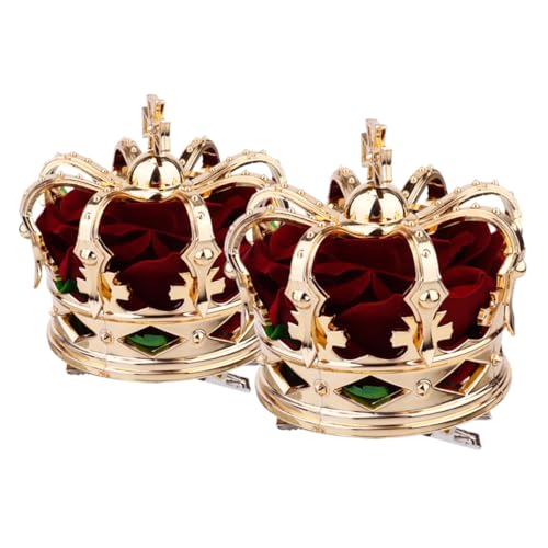 Couronnes pour filles COLLBATH 2 pièces et épingles à cheveux pour fête d'anniversaire