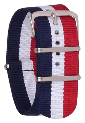 Remplacement des bandes de montre 12mm imprimé à rayures sangle nylon ultra mince