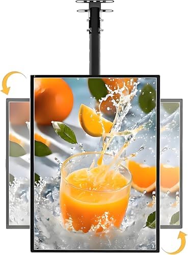 Ultra Slim LED Light Box - Illuminated Poster Display & Menu Board, Wall Mounted Billboard for Restaurants, Cafes & Shops - Includes Telescopic Rod, 60x70cm