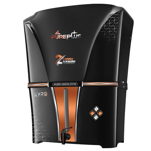 Image of Pureplus Alkaline + ORP with Copper + RO + UV + UF + TDS Controller /Adjuster RO Water Purifier 12 Liter Storage Tank Home and Office (Made In India)