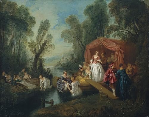 Lienzo Salida hacia la isla de Cythera de Jean Baptiste Pater 60x90cm para decoraciones de hogar