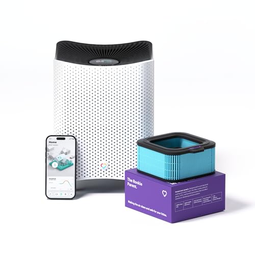 Image of Mila Smart Home Air Purifier with Rookie Parent H12 HEPA & Carbon Replacement Filter, Nursery & Baby, Removes Dust, Odors, Pollen, Ideal for Large Room or Bedroom, Quiet-Mode