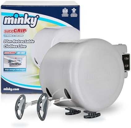 Minky Outdoor Retractable Clothesline, 98 Feet Drying Space - View 3