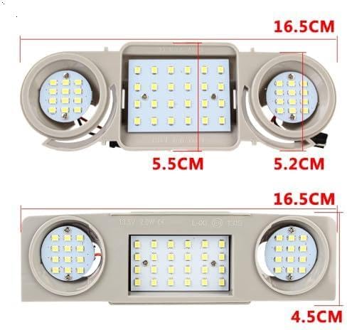 Car Reading Lamp Sunroof Switch for Scirocco 2008-2017,Car Interior Overhead Console Dome Light Reading Lamp,A-Front Roof Light(Normal/B-Rear Roof)