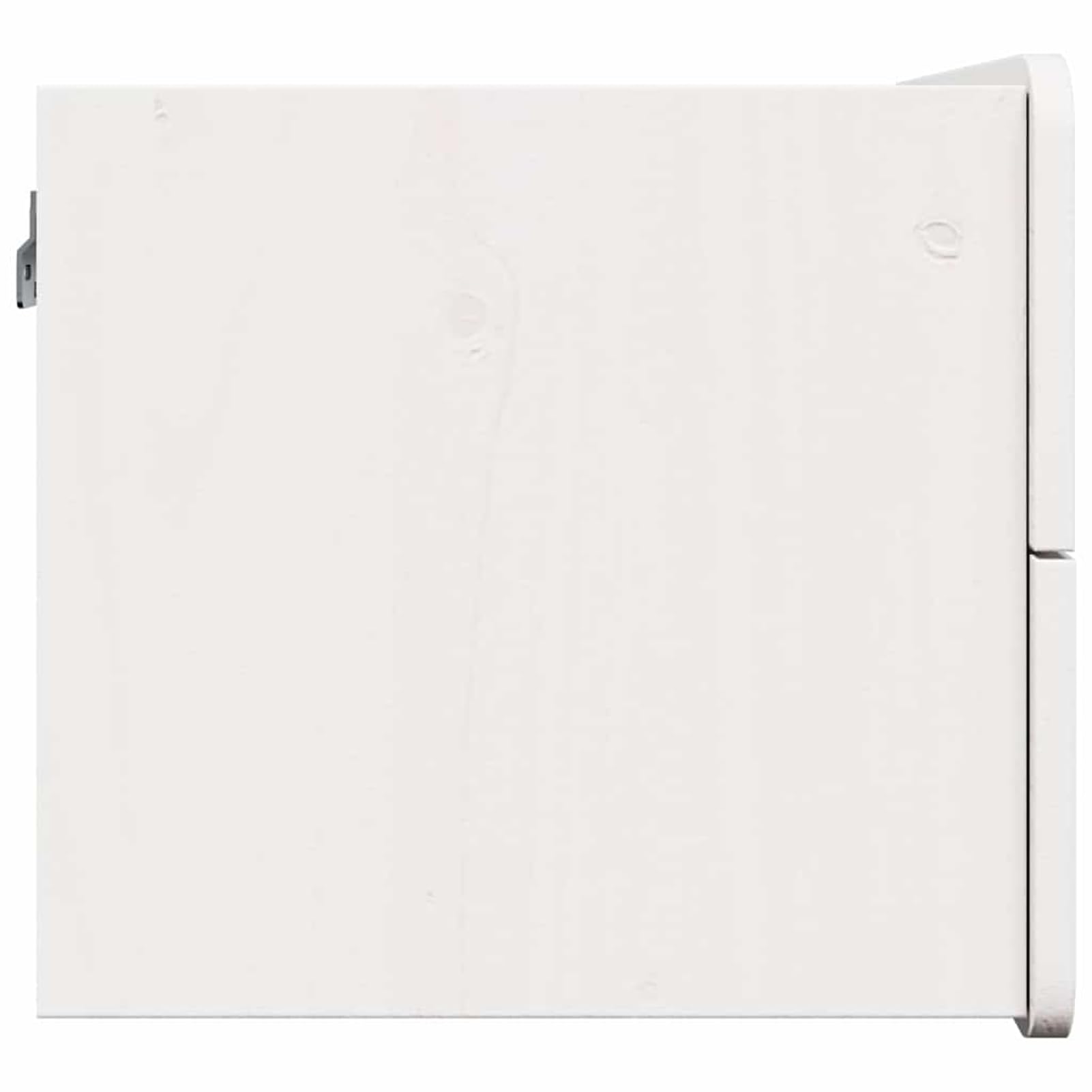 Wandnachttisch Weiß 39x33x33 cm Kiefermassivholz mit 2 Schubladen | Massivholz Kiefer – robust & natürliche Optik，Wandmontage spart Platz，leichte Pflege mit feuchtem Tuch