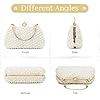 EVEOUT Perlen Clutch Handtaschen für Damen Elegante Perlen Hochzeitstaschen Abendtasche Brauttasche Umhängetasche für Party Abschlussball #3