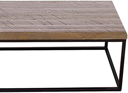 INOX Coffee Table (Rustic Finish, Rustic Walnut)
