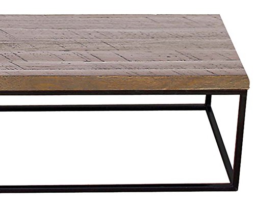 INOX Coffee Table (Rustic Finish, Rustic Walnut)